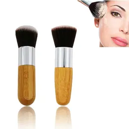 Pincéis de maquiagem Bambu Natural Powors Brush Brush Eyeshadow Smudge Angular Eyeliner