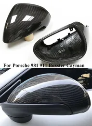100% Dry Carbon Fiber Rear View Side Mirror Cover for Porsche 981 911 Boxster Cayman Car Cover Caps