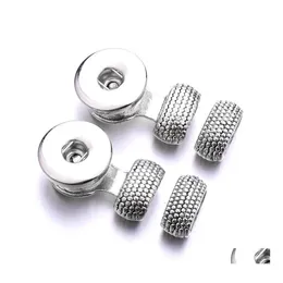 Conectores Sier Metal Base de bot￣o de gengibre de gengibre 18mm para j￳ias de pulseira de couro de broca DIY Fazendo j￳ias para entrega de gotas de acess￳rios C DHCBT
