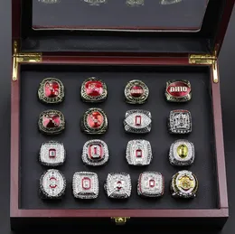 17PCS Ohio State Buckeyes Campione Nazionale Anello di Campionato Set solido Uomini Fan Brithday Regalo All'ingrosso 2024