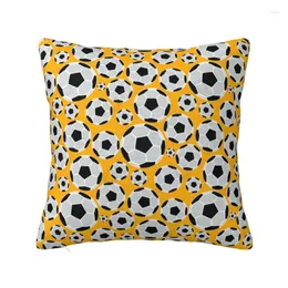 Подушка футбольный футбольный шаблон для шарика распределения диван на квадратный бросок квадратный бросок. 40x40 см.