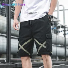 Men's Shorts Fashion Cargo Style Men Black Stylish Casual Sport Jogging Printed for Male Hip Hop Punk Beach Board Clothing 022023H