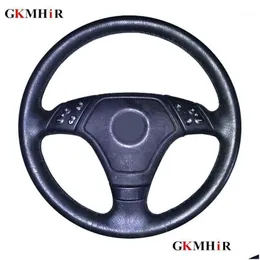 Steering Wheel Covers Gkmhir Genuine Leather Black Er Handstitched Car For E36 E39 E46 Lnterior Accessories1 Drop Delivery Mobiles M Dhedx