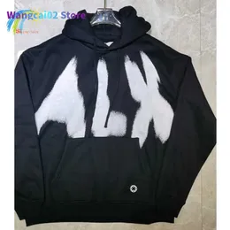 Herren-Kapuzenpullover, Sweatshirts, Herren-Kapuzenpullover, Sweatshirts, schwerer Stoff, Graffiti, Inkjet, ALYX 9SM, Kapuzenpullover für Herren und Damen, 1 hochwertiger, lockerer ALYX-Pullover mit Kapuze, weiß, 022023H