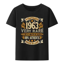 THERTS للرجال عتيقة 1963 نادرة جدًا أصيلة مصنوعة لآخر قميص شباب قلب مليء بالطباعة الحية tee harajuku streetwear قمم Z0220