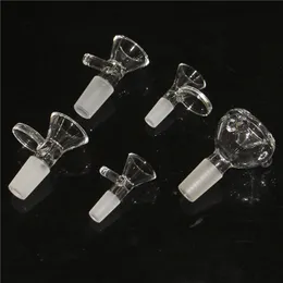 Tigela de vidro grossa para narguilé de 10 mm de 14 mm machos machos tigelas transparentes fumantes ferramenta para tocco de tobacco bongum bong bong bongum buck water water tubo