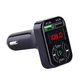 Bil Bluetooth 5 0 FM sändare Dual USB Fast Charger 3 1A Aux Car Kit Hands Audio Receiver Auto Mp3 Player FM Modulator1204Z