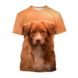Herr t-skjortor jumeast 3d labrador valp hund tryckt t-shirty överdimensionerad söt djurgrafik för män baggy streetwear estetiska kläder