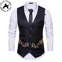 Gilet da uomo 2023 Abito da uomo Slim Fit Gilet da uomo Gilet maschile Homme Giacca da lavoro formale senza maniche casual