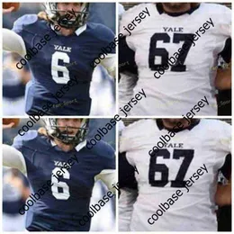 American College Football Wear College NCAA College Maglie Yale 14 Reed Klubnik 16 Griffin O'Connor 24 Spencer Alston 33 Zane Dudek 14