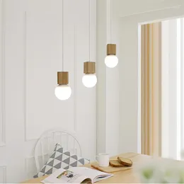 Pendelleuchten Nordic Massivholz Einzigen Kopf Lichter Kinder Nacht Schlafzimmer Café Persönlichkeit Moderne Einfache Mahlzeit Hängen Droplight