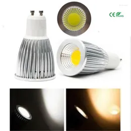 1PCS/ロット超明る9W 12W 15W GU10 COB LED BULB 110V 220V DIMMABLE SPOTLIGHT WARE/COOL WHITE GU 10ランプ照明