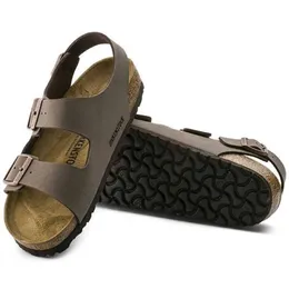 مصمم مصنع Slippers Birkinstocks New Cork Sandals New Men and Women’s Double-Button Beach Shoes Propostyile Milano