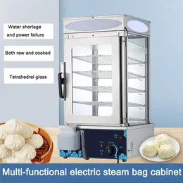 Electric Ovens 1.5KW 5 Layer Food Steamer Commercial Steamed Stuffed Bun Steam Machine Stainless Steel Warmer Cabinet