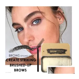 Augenbrauenverstärker 3D Feathery Brows Make-up-Gel-Seifen-Kit Langlebige Laminierungseinstellung Wasserdichte Tönung Pomade Cosmetics Drop Delive DHSNE