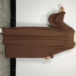 Ethnic Clothing Crepe modlitewna sukienka Elegancka Modern Maxi Wysoka jakość Eid Ramadan Skromny Abaya Elastyczne mankiet islam Kobiety muzułmanin