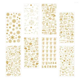 Anklets 8 Sheets Scrapbooking Sticker Gift Stickers Round Label Washi Tape Foil Material Stationery Mushroom