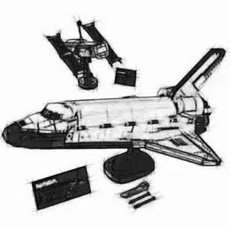 В Action Spaces Agency Agency Discovery Space Shuttle Blosts Blocks Model 63001 2354PS Creative Bricks 10283 Kids Educational Diy Birt3092