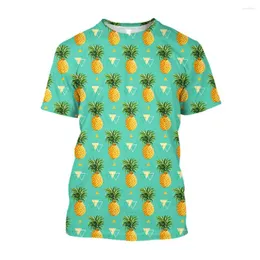 Men's T Shirts Jumeast 3D Fruit Pineapple Printed Men T-shirts Casual Cottagecore Cartoon Fashion Shirt Oversized Youth Clothing T-shirty