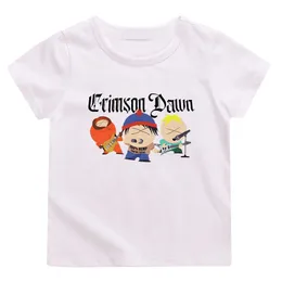 Мужские футболки Crimson Dawn Tshirts Ssouth Park Kawaii Cartoon Tshirt Детская футболка для мальчиков для мальчиков 100 Хлопко