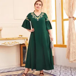 Этническая одежда Ид Мубарак Абая Женская вышиваемая вышива