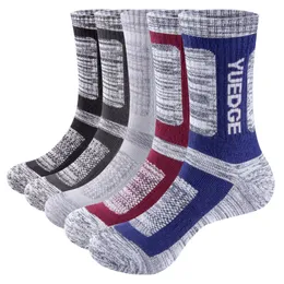 Sports Socks Yuedge Men Socks Breattable Cotton Cyned Crew Work Boot Sports Handing Athletic Socks Winter Thermal Socks 5 Par 37-46 EU 230220