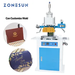 ZONESUN ZSP-890C 열 프레스 액세서리 공압 자동 스탬핑 기계 가죽 로고 주름 기계 스탬퍼 고속 카드 엠보싱 머신