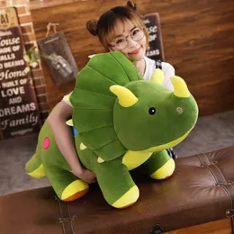 حيوانات أفخم محشوة من 40 إلى 100 سم الإبداعية الكبيرة الفخمة الناعمة Triceratops Stegosaurus Plush Toy Dinosaur Dolluged Toy Kids Kids Dinosaurs Gifts 230220