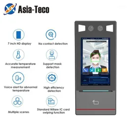 7-inch Touch Screen Wrist Temperature Dynamic Face Recognition Thermal Time Attendance Access Control 13.56MHZ Card 20000 Face1