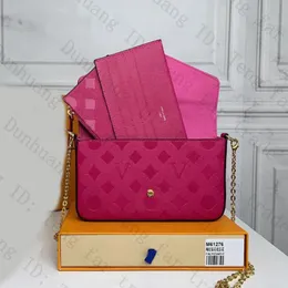 L240 Le più nuove borse borse borse Moda donna Borsa a tracolla Alta qualità Borse combinate in tre pezzi Taglia 21 cm 61276 Con scatola a tracolla Borsa a mano firmata