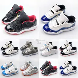 Jumpman 11 11s Çocuk Basketbol Ayakkabıları Serin Gri Kiraz 25. Yıldönümü Saf Violet 72-10 Concord Pantone Efsanesi Mavi Çocuk Tasarımcı Spor ayakkabıları boyutu 8C-3Y 25-35
