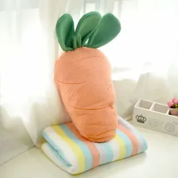 Plush Dolls Creative Simulation Toy Stuffed Carrot Pillow Blanket With Down Cotton Super Soft Intimate Gift For Girl 230221