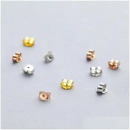 Earring Back Sterling Sier Clips Shape Backs Butterfly Metal Rubber Plastic Secure For Sa Dhvla