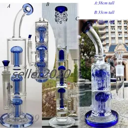 Arm Tree Perc Glass Water Bong Narghilè Oil Rigs Recycler Dab Bong Smoke Glass Pipe con giunto da 14 mm
