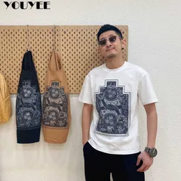 Erkek Tişörtler Erkekler Boş Zaman Trendi Tshirt Moda Kısa Kollu 2022 Yeni Yaz Erkek Gündelik Oneck Super Tees Baskı Harajuku Kore Kıyafetleri Z0221