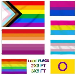 DHL Gay Flags 90x150cm Rainbow Things Pride Biseksuele lesbische pansexual LGBT -accessoires vlaggen CPA4205 0221