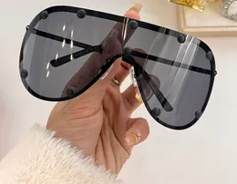 Svart rök överdimensionerad pilot solglasögon för kvinnor män solglasögon designers solglasögon sunnies uv400 glasögon med låda