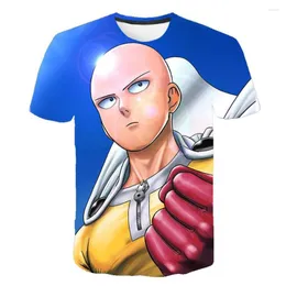 Men's T Shirts One Punch T-Shirt Men Women Summer Fashion Tshirt Boy Girl Short Sleeve Cool Clothes Kids Anime Fans Birthday Tops Party Te