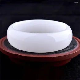 Bangle Fashion Natural Afghan White Jadeite Mutton-fat Bracelet High Quality Women&#39;s Wholesale