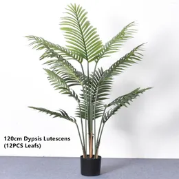 Fiori decorativi 1.4m Coda sciolta GirasoleArtificiale Dypsis Lutes Tree Plant Decor Piante di palma tropicali finte Perfect Faux Lutescens