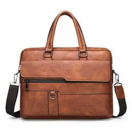 Briefcases Office Laptop Bag Travel Briefcase Male Shoulder Water Resistant Business Messenger for Men and Women Tote s 230220