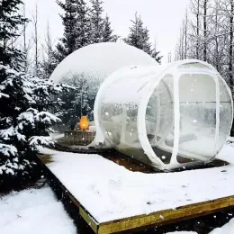 Direktförsäljning gungor uppblåsbart bubbelträd med gratis fläkt 3 m dia bubbelhotell för reklamträdgård igloo camping tält kupol