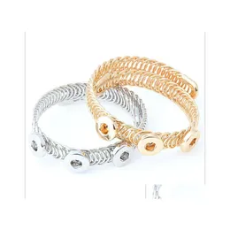 Bracelets de charme Noosa Bot￵es de snap de tr￪s gengibre pulseira bracelete ajust￡vel j￳ias de 12 mm de 12 mm de dire￧￣o entrega de queda dhahc