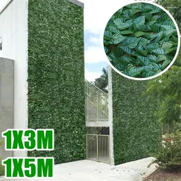 Decorative Flowers 5mx1m Artificial Plants Grass Wall Backdrop Wedding Boxwood Hedge Panels For Indoor/Outdoor Garden Decor