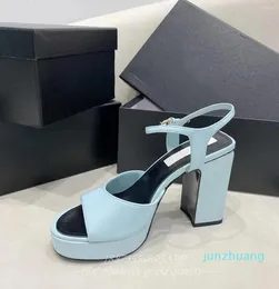 Sandals Women's Shoes Leather Ultra High Cheensy Heel Platform Summer Summer Luxury Designer 111