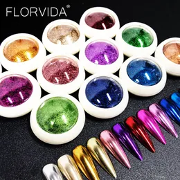 Glitter de unha 18pcsset espelho em pó super brilhante poeira brilho para unhas holográficas charme laser cromado pigmento mágica Magia no kit de unhas 230220