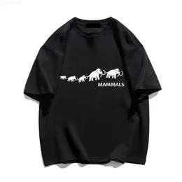 Herr t-shirts nya sommarmän bomull t skjortor mammut elefant tryck vintage överdimensionerade kvinnor tshirt streetwear herrar kläder gratis frakt z0221