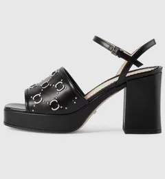 S￶ta sandaler tjocka klackar designer modekl￤nning sko vattent￤ta plattformar tjocka sulor ankel sp￤nnar rhinestones fabrik h￤l kvalitet kvinnor fiskmouth skor