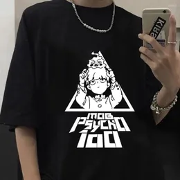 Camisetas femininas Shigeo Kageyama Mob Psycho 100 Kawaii Graphics Women Men Oversized T-shirt Manga Short Sleeve Shirt Confortável