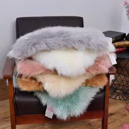 베개 양모 의자 Sheeepskin Sofa Fluffy 45x45cm 북유럽 간단한 긴 머리 사무실 겨울에 두껍게